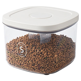 猫粮储存桶真空储粮桶狗粮桶宠物饲料防潮密封宠物零食收纳盒10kg