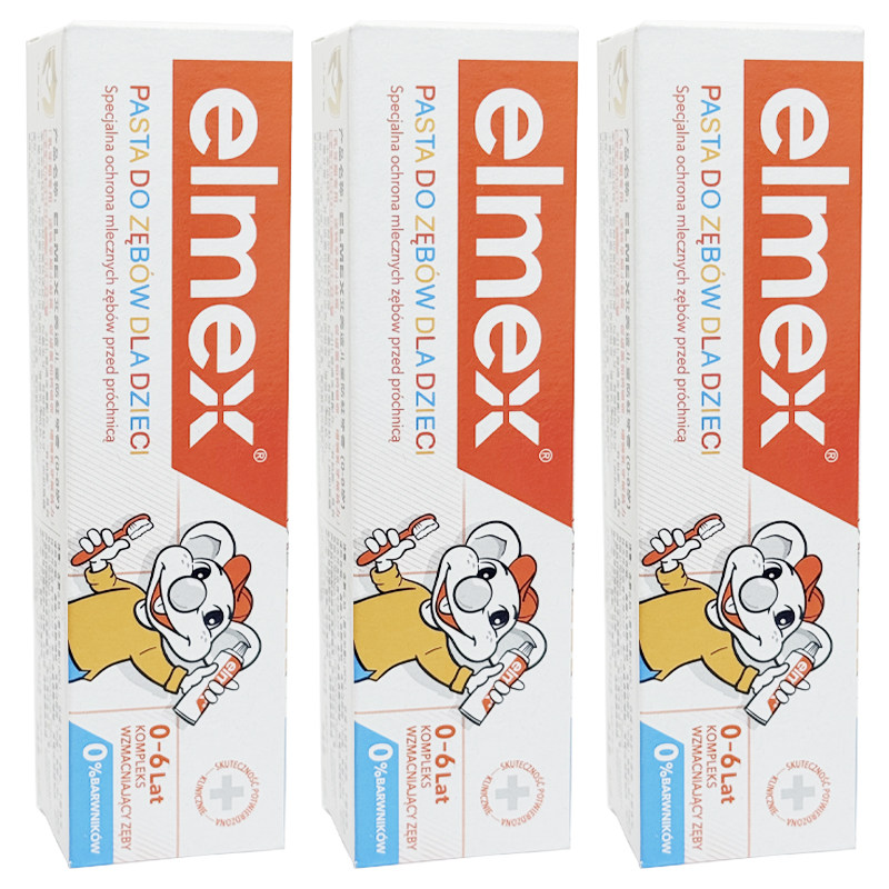 进口儿童牙膏波兰elmex0-6含氟