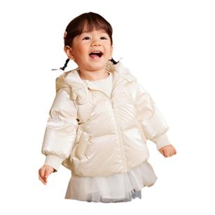巴拉巴拉婴儿羽绒服女童短款上衣加厚宝宝外套儿童冬装新款童装小
