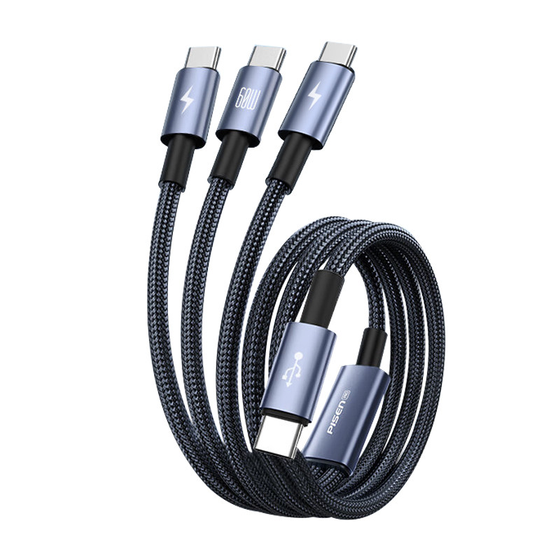 品胜Type-C一拖三数据线PD快充