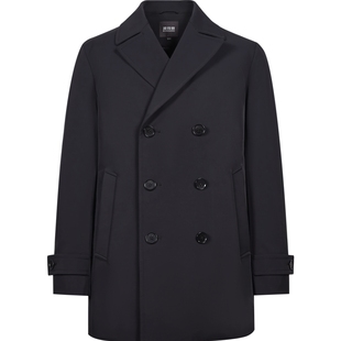 【鹅绒】波司登奥莱男风衣翻领防风防泼水商务厚羽绒服型男风衣