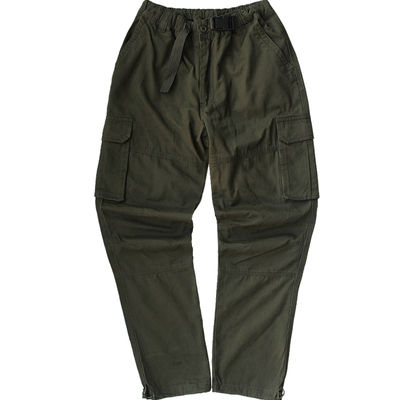 春夏薄款多口袋户外直筒宽松多功能休闲裤运动工装裤男长裤子男士