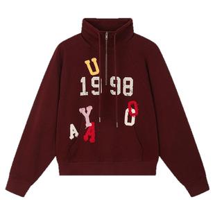 UOOYAA/乌丫2025春新款「New Vintage」自由灵动半头拉链套头卫衣