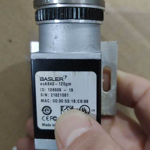 议价BASLER巴斯勒acA640-120gm 功能正常，实物拍维修
