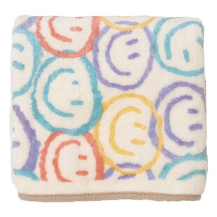 笑脸毛巾女珊瑚绒超级吸水可爱洗脸面巾家用柔软新款卫生间