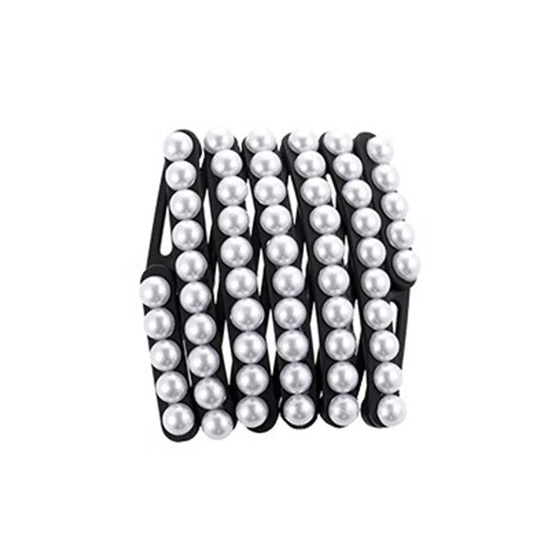 可伸缩折叠发箍女款珍珠款不勒头2025新款发卡旅行便携式洗脸头箍