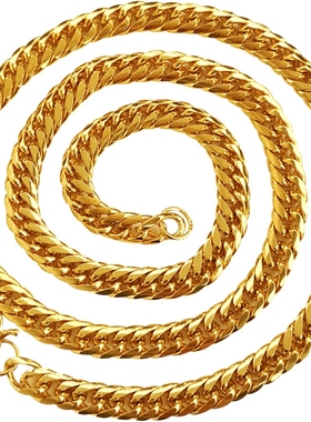 24k镀金金项链久不变色潮流