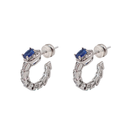 XMR设计感小香风满钻小蛇耳环女