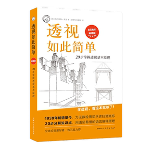 新版 透视如此简单 20步掌握透视基本原理 素描透视基础教学 250幅透视素描图例临摹教材透视基本作图绘画初学透视入门教程