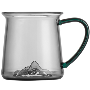 左茗右器观山玻璃小茶杯主人杯单杯个人专用品茗杯高档咖啡酒杯子