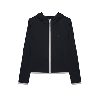 枫竺高级感天丝莱赛尔撞色连帽休闲刺绣外套女短款2025秋季新款