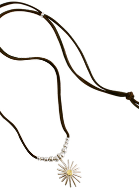 一休高桥纯银点金大海胆吊坠项链