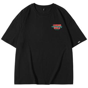 NMAX大码男装潮牌原创设计水柔棉冰丝简约圆领胖子宽松短袖t恤男