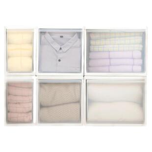 利快收纳箱日本抽屉式成衣内裤收纳盒家用透明塑料衣柜杂物整理箱