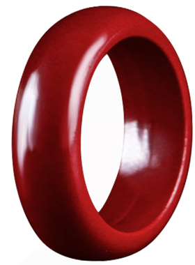 保真紫金朱砂男女情侣戒指细板指