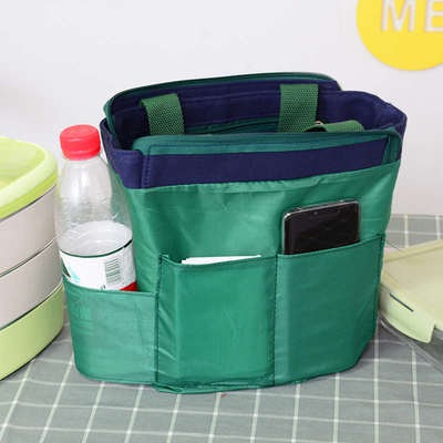 帆布饭盒手提包儿童便当包带饭包上班族外出时尚轻便小学生饭盒袋