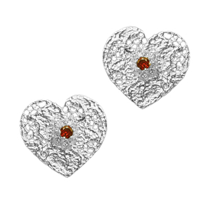 Mell蕾丝心心耳环 锆石耳饰简约款心形高级感珍珠耳环女