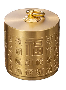 父亲节礼物真铜烟灰缸带盖防飞灰