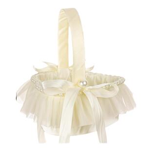 婚庆婚礼花童花篮撒花瓣爱心形状手提篮糖果插花篮舞蹈表演道具