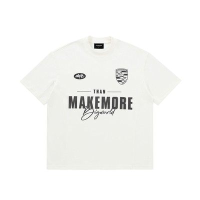 Makemore短袖男*幻彩盾章上衣