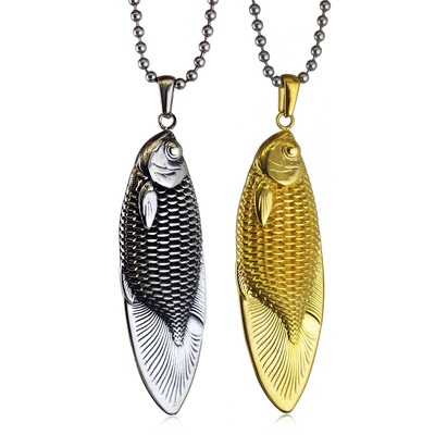 钛钢吊坠红石花纹眼翅膀和平项链