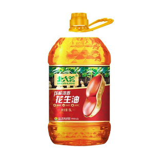 北大荒物理压榨花生油5L浓香型食用油炒菜日期新鲜