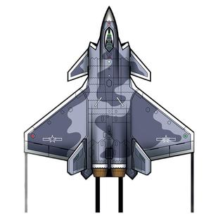 潍坊新款网红卡通歼20风筝飞机战斗机微风易飞儿童手持大人专用