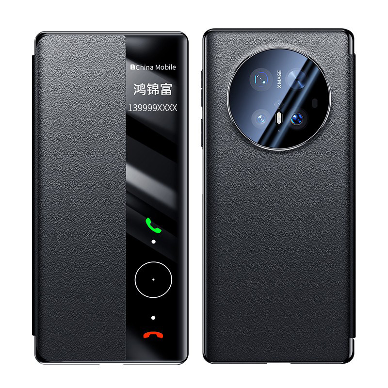 mate70pro真皮磁吸翻盖手机壳