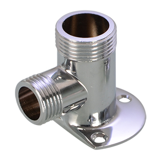 黄铜暗转明转换接头移位改装固定脚转换4/6分淋浴花洒水龙头配件