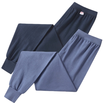 新疆棉男士秋裤高腰深档薄款衬裤男款全棉大码线裤棉毛裤保暖裤男