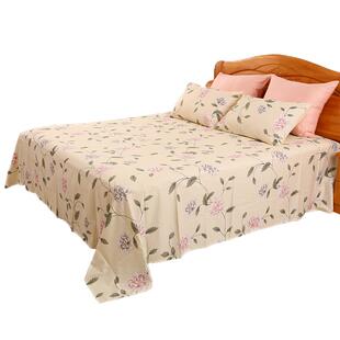 学生宿舍60支纯棉防滑亲肤春夏床单长绒棉贡缎褥单人双人床盖定制