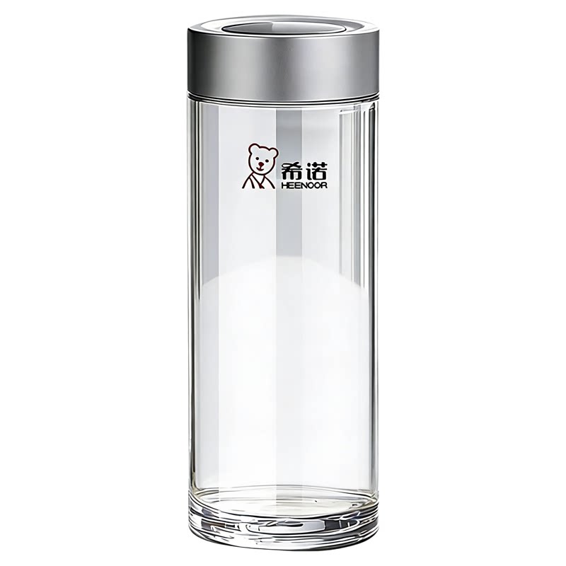 希诺玻璃杯单层茶水分离泡茶杯子