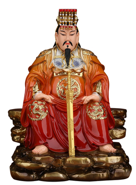 三皇大帝神像伏羲大帝神农大帝盘古开天辟地家用供奉客厅摆件真身