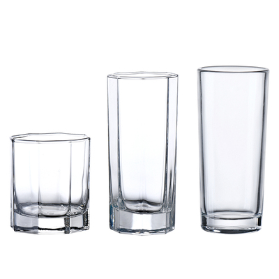 玻璃杯6只装家用加厚耐热透明