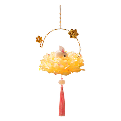 元宵节手工灯笼儿童2026新款小孩手提发光兔子花灯制作diy材料包