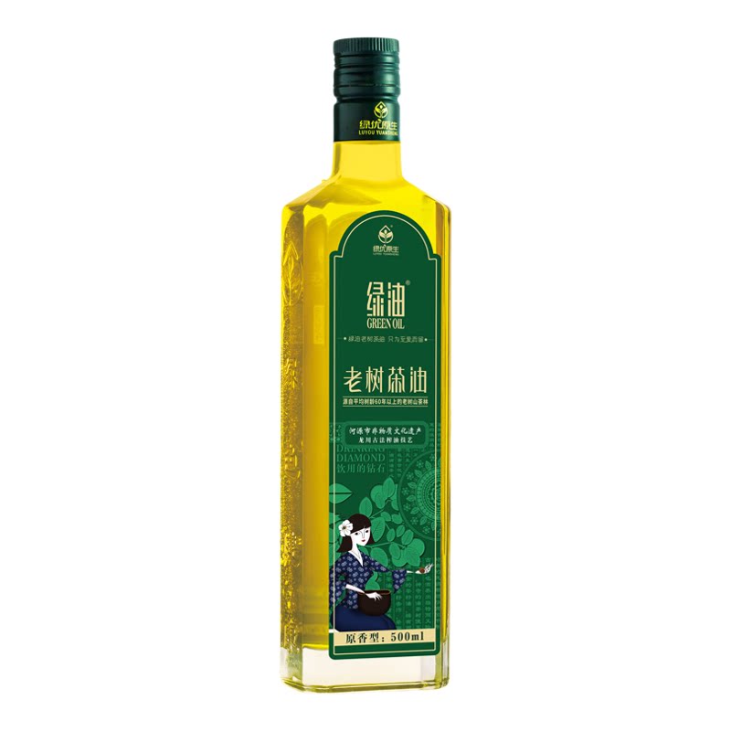 绿油老树茶油500ml礼盒装