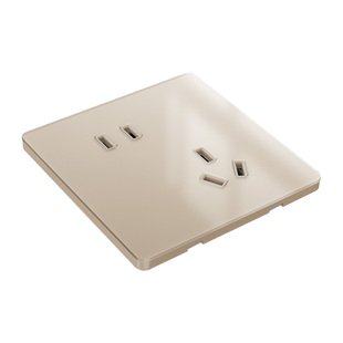 国际电工斜五孔插座面板开关86型暗装错位5孔墙壁家用二三插电源