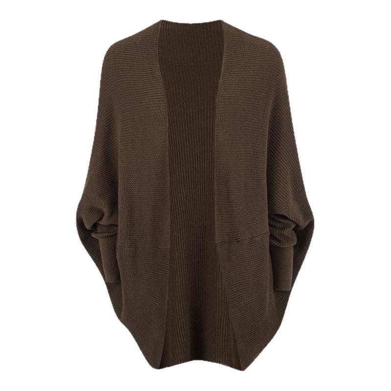 法式甜辣开衫毛衣针织衫女秋冬季新款宽松蝙蝠袖轻熟显瘦上衣外套