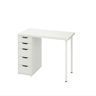 宜家桌子利蒙桌阿莱斯ins北欧现代简约卧室梳妆台电脑化妆书桌