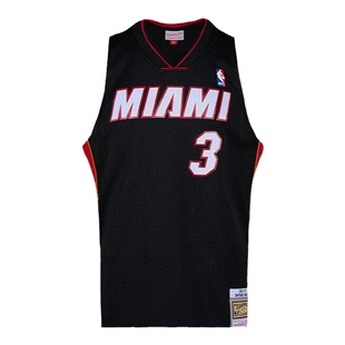Mitchell&NessNBA官方热火韦德球衣球迷版SW篮球服