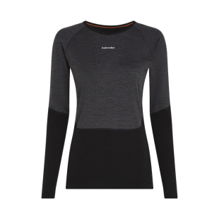 icebreaker可机洗纯美利奴羊毛女200 Oasis+拼色保暖内衣户外徒步