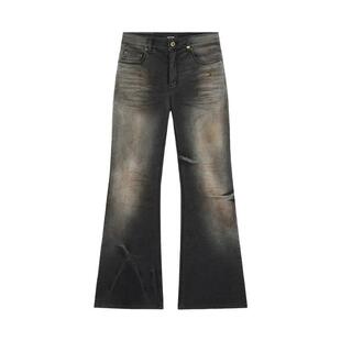 【免费改裤】WE11DONE25秋冬女士做旧脏感水洗牛仔裤复古潮流个性