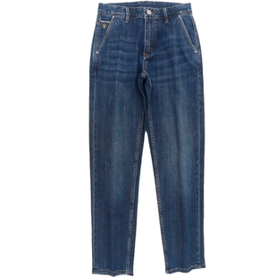 大牛传说2025年秋冬赤耳丹宁牛仔裤男士宽松直筒大码弹力长裤3025