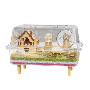 仓鼠笼子超大别墅豪华60cm金丝熊专用特大号亚克力透明饲养箱全套