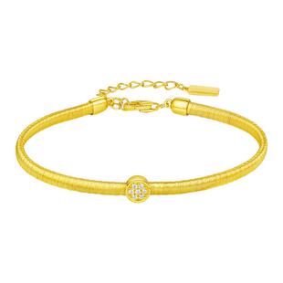 周大生金色黎明手链S925纯银女生轻奢高级感送女友生日礼物