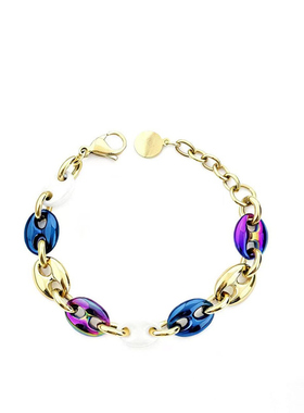 幻彩渐变猪鼻子手链ins个性手链