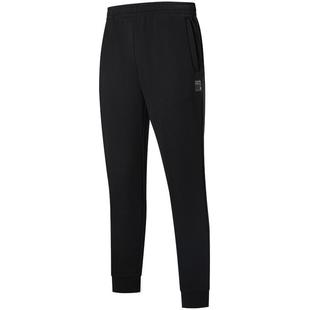 特步加绒束脚卫裤男裤冬季针织长裤保暖运动裤加厚收脚休闲裤