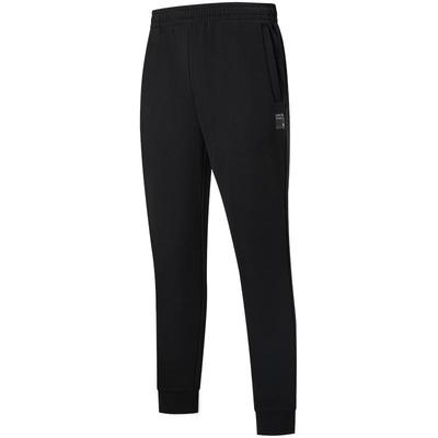 特步加绒束脚卫裤男裤冬季针织长裤保暖运动裤加厚收脚休闲裤