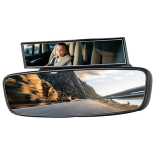 日本YAC汽车后视镜辅助镜超清车内宝宝观察镜后排儿童盲区广角镜