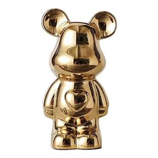 暴力熊摆件客厅玄关桌面轻奢高档家居电视柜酒柜装饰品高级感小众